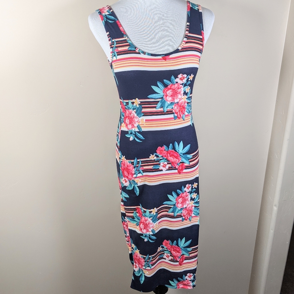 Planet Gold Floral Bodycon Dress